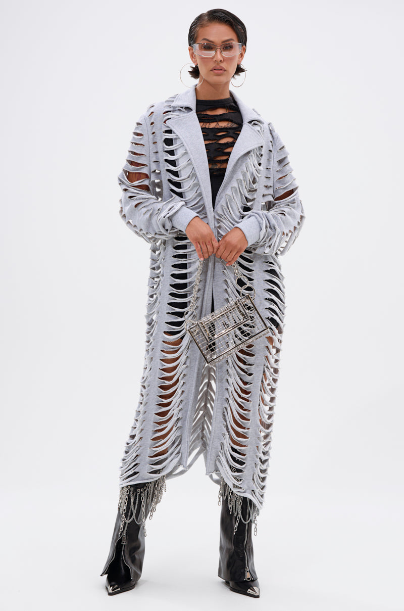 CUT IT OUT FRENCH TERRY TRENCH