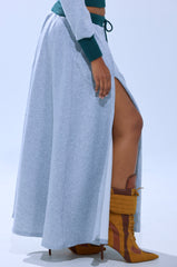 COLLEGIATE FRENCH TERRY MAXI SKIRT