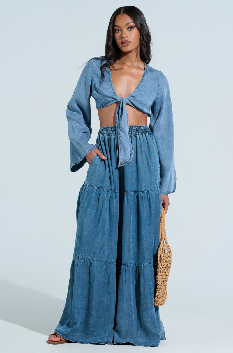 PERFECT AS CAN BE TIE FRONT BLOUSE