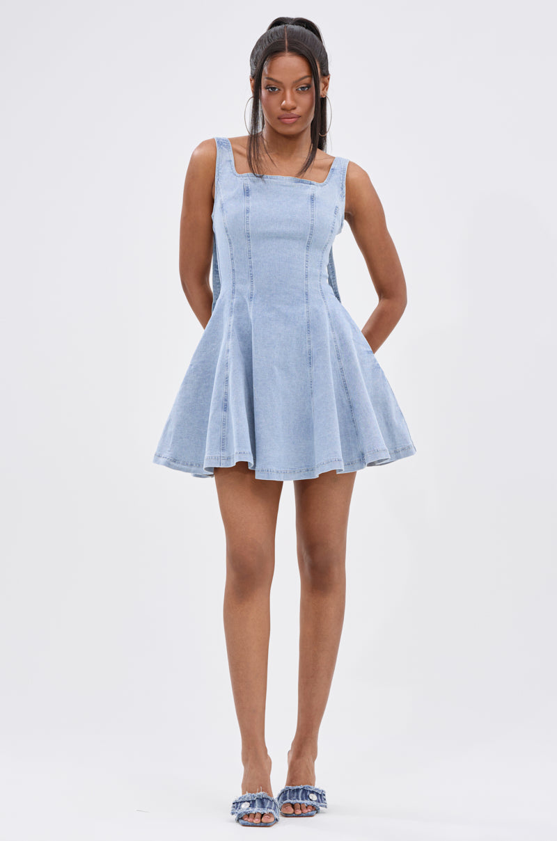 JOANNA DENIM MINI DRESS