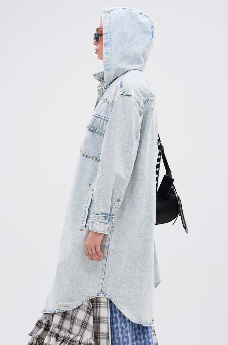 ZOEY HOODED DENIM JACKET