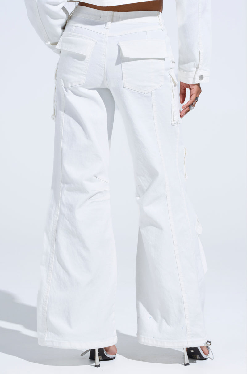 KYLIE CARGO DENIM PANTS