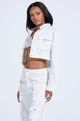 KYLIE CARGO DENIM JACKET