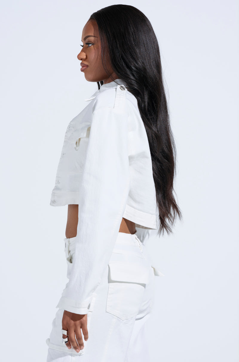 KYLIE CARGO DENIM JACKET