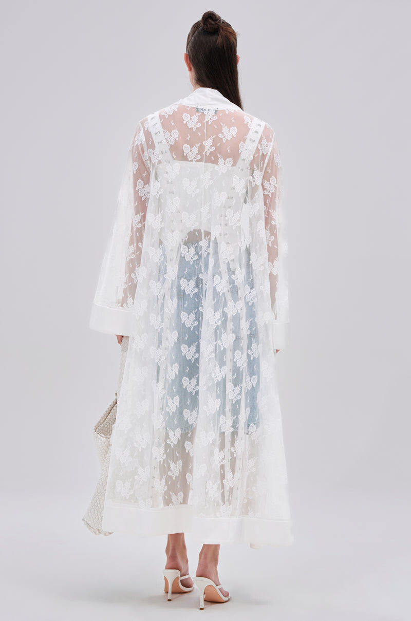 BORA BORA LACE DUSTER IN WHITE