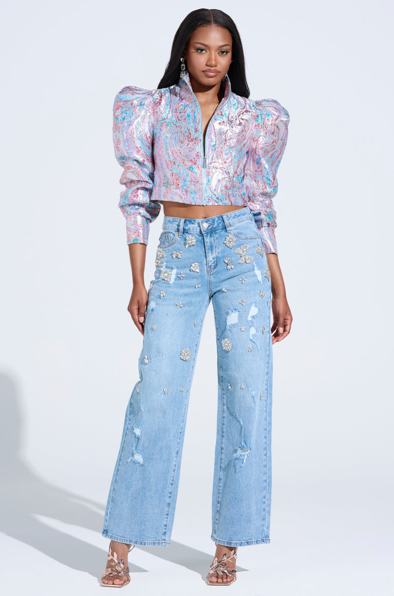 DELILAH PUFF SHOULDER BOMBER