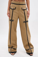 EAST HAMPTON WIDE LEG TROUSERS IN BROWN