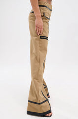 EAST HAMPTON WIDE LEG TROUSERS IN BROWN