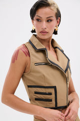 EAST HAMPTON VEST IN BROWN