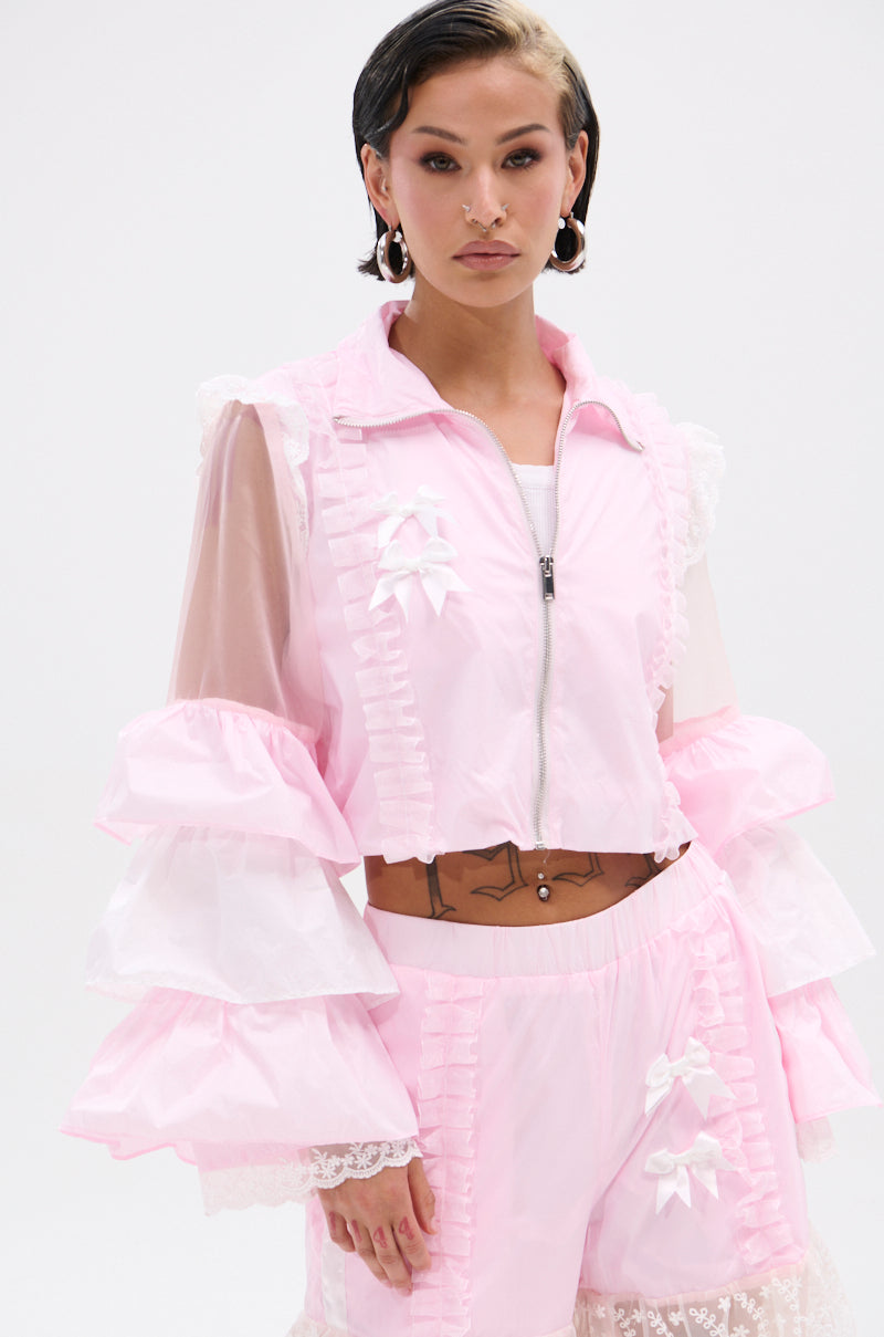 CANDY LACE TRIM WINDBREAKER