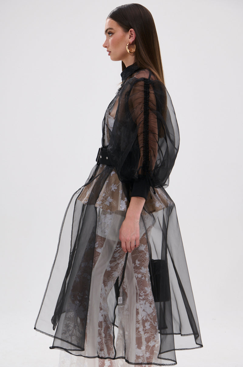 CAN I KICK IT ORGANZA TRENCH