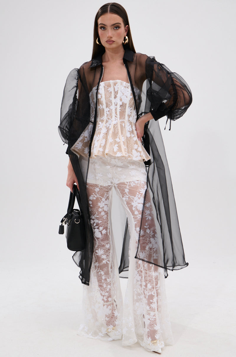 CAN I KICK IT ORGANZA TRENCH