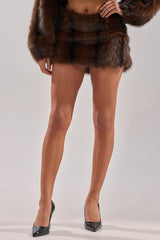 COZY VIBES FUR MINI SKIRT