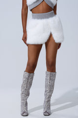 COZY VIBES FUR MINI SKIRT