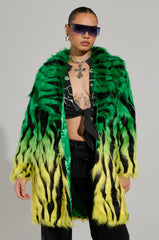 SOUND THE ALARM FAUX FUR COAT