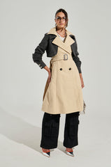 RUSH STREET DENIM OVERLAY TRENCH