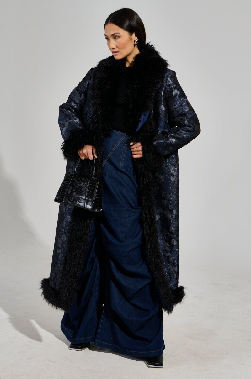 WILD CARD BROCADE TRENCH COAT