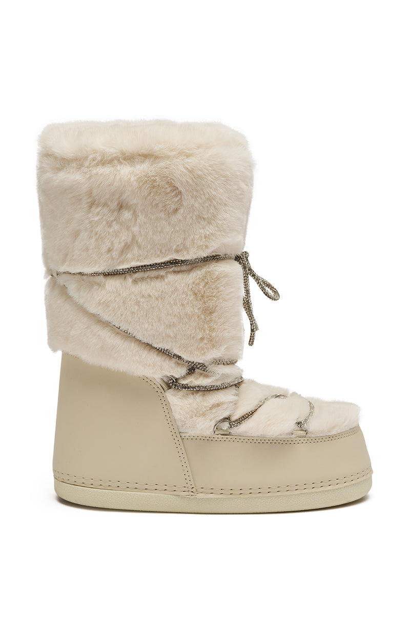 AZALEA WANG KARMELA CREAM FUR MOON BOOT