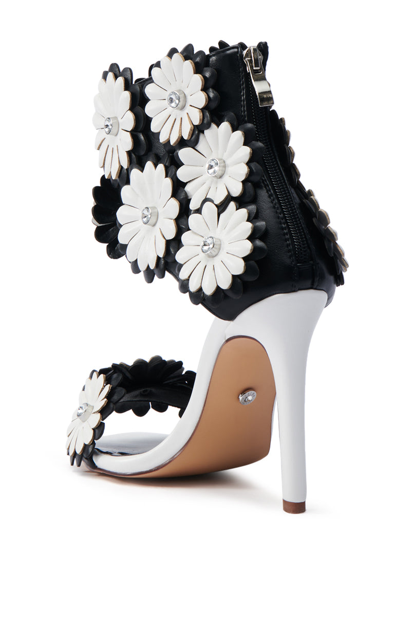 AZALEA WANG KAYDE BLACK & WHITE STILETTO SANDAL