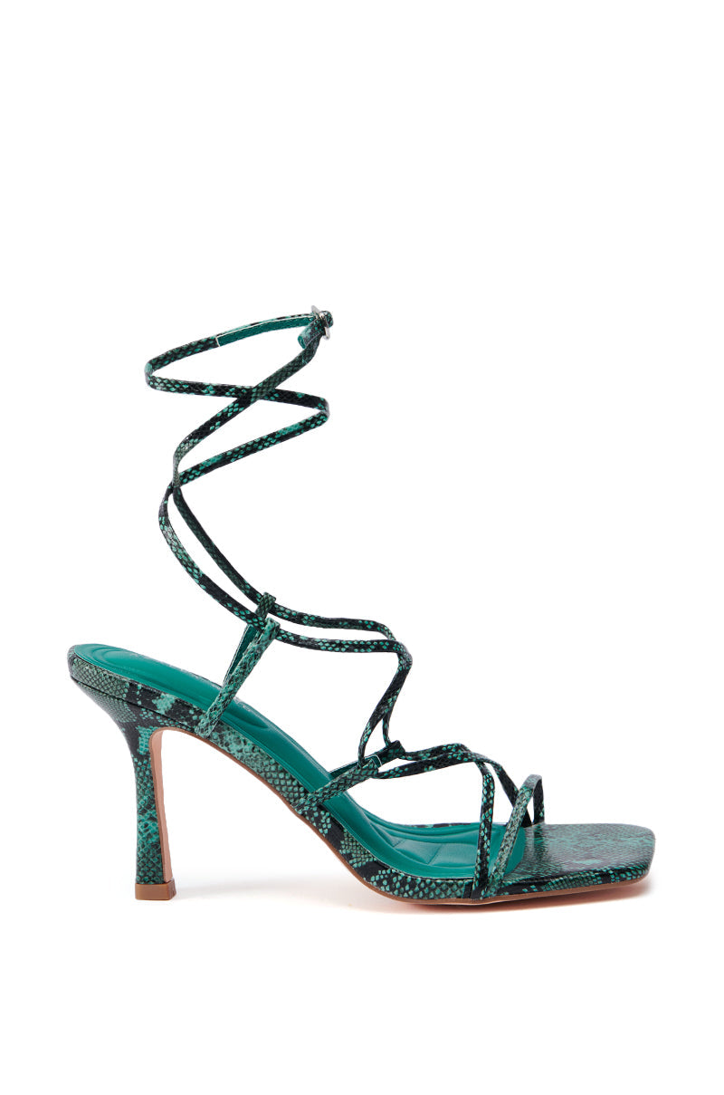 AZALEA WANG KAYLIN GREEN SNAKE SANDAL