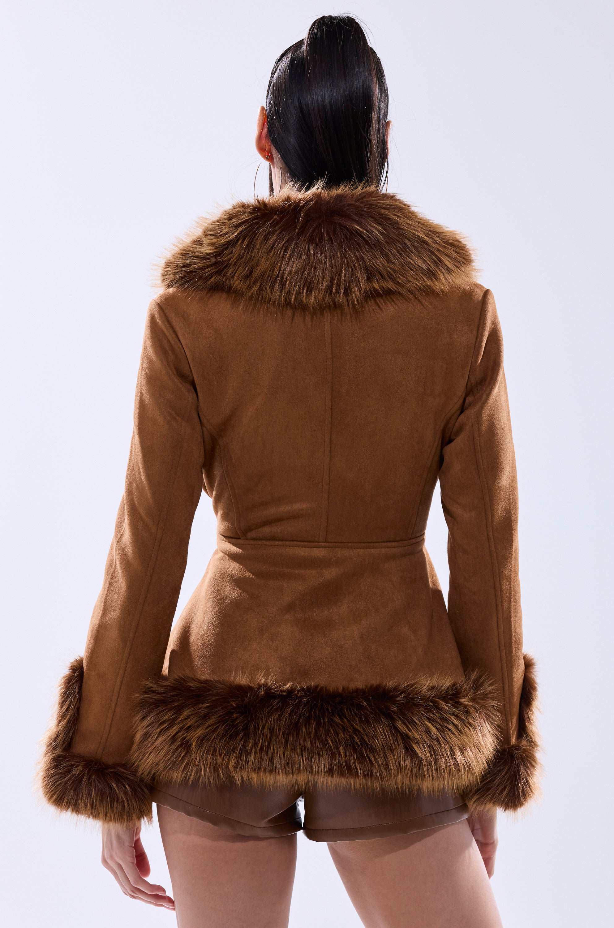SUEDE KENZY FUR TRIM MOTO
