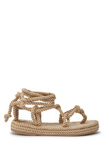 AKIRA KEONA BEIGE ROPE FLAT SANDAL