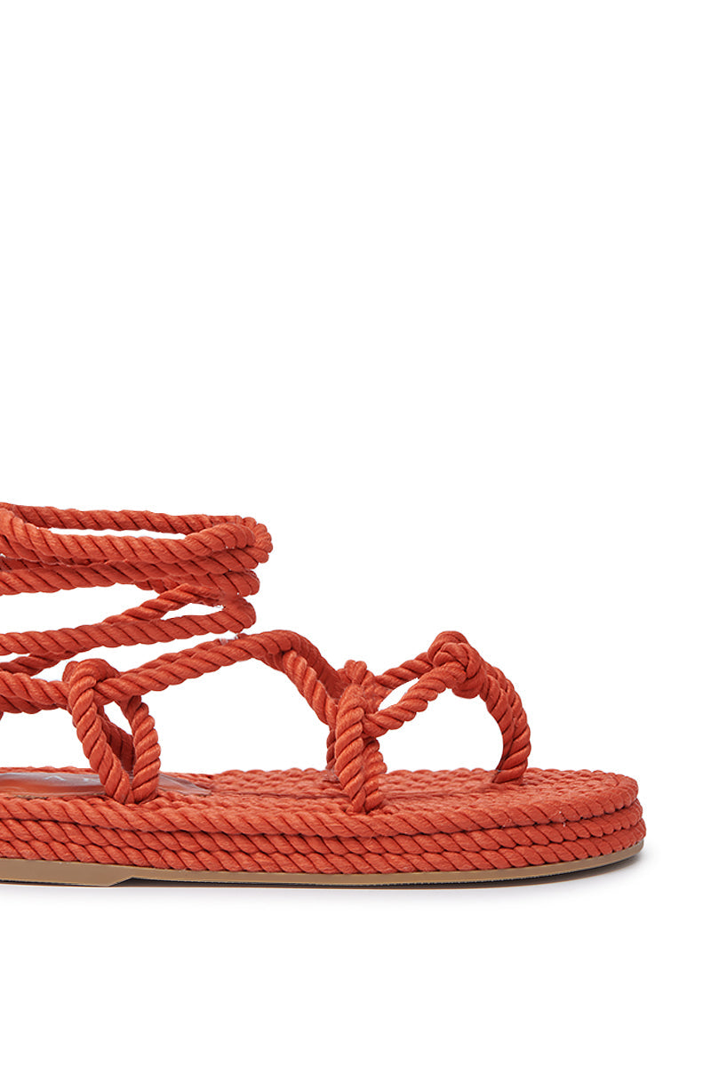 AKIRA KEONA ORANGE ROPE FLAT SANDAL