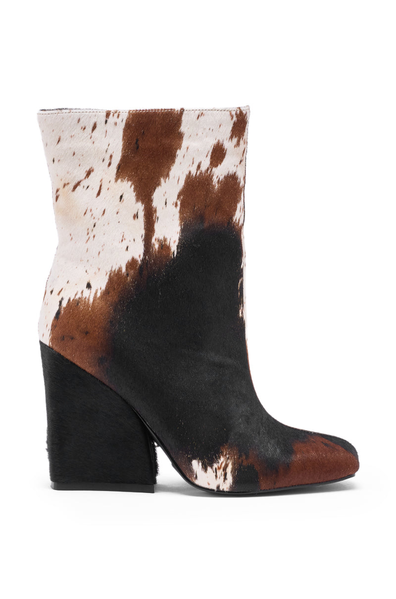 AZALEA WANG KIENNA COW CHUNKY BOOTIE