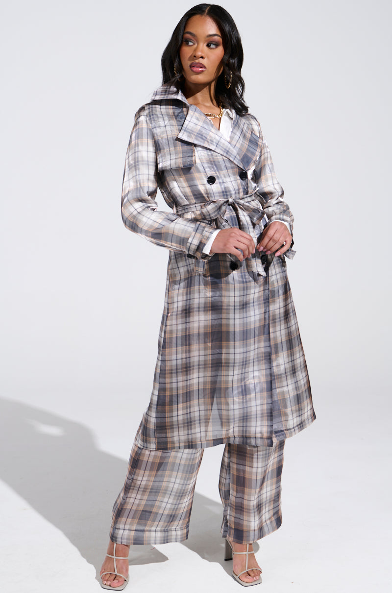 PLAID ABOUT YOU SHEER PANT