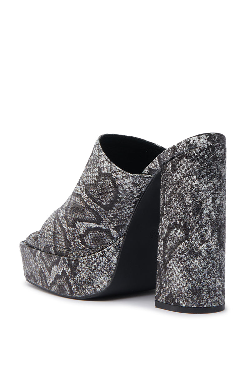 AKIRA LAMONT SNAKE SANDAL CHUNKY PLATFORM