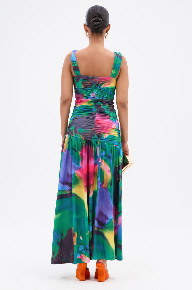 ALAIA PRINTED MAXI DRESS