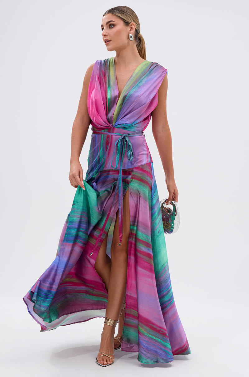 FOR HOLDING PRINTED MAXI DRESS