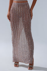 ALL THE SHINE RHINESTONE MAXI SKIRT