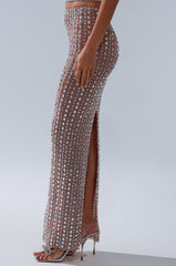 ALL THE SHINE RHINESTONE MAXI SKIRT