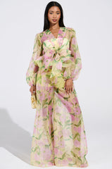 FLOWER POWER WIDE LEG PALAZZO PANT