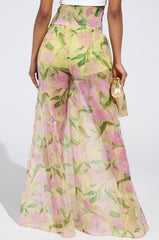 FLOWER POWER WIDE LEG PALAZZO PANT