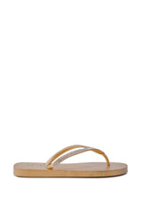 AKIRA LORETA GOLD THONG FLIP FLOP
