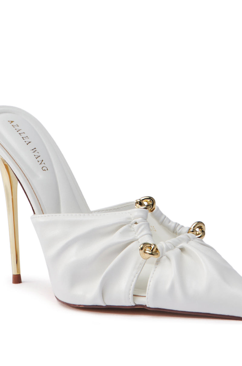 AZALEA WANG LUDVIK WHITE STILETTO PUMP