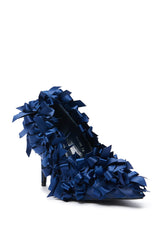 AZALEA WANG LYLIO NAVY BOW EMBELLISHED PUMP