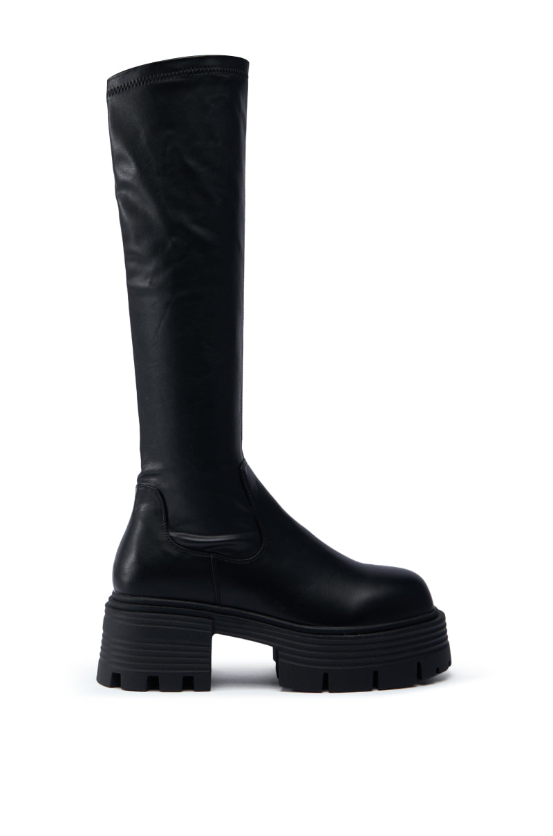 SLIM FIT AZALEA WANG LYNX BOOT WITH 4 WAY STRETCH IN BLACK