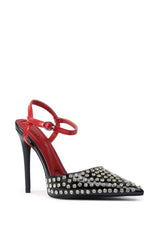 AZALEA WANG LYSANDER BLACK MULTI PUMP STILETTO