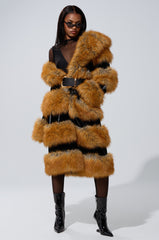 MADDOX PANELED FAUX FUR