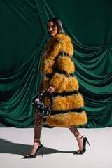 MADDOX PANELED FAUX FUR