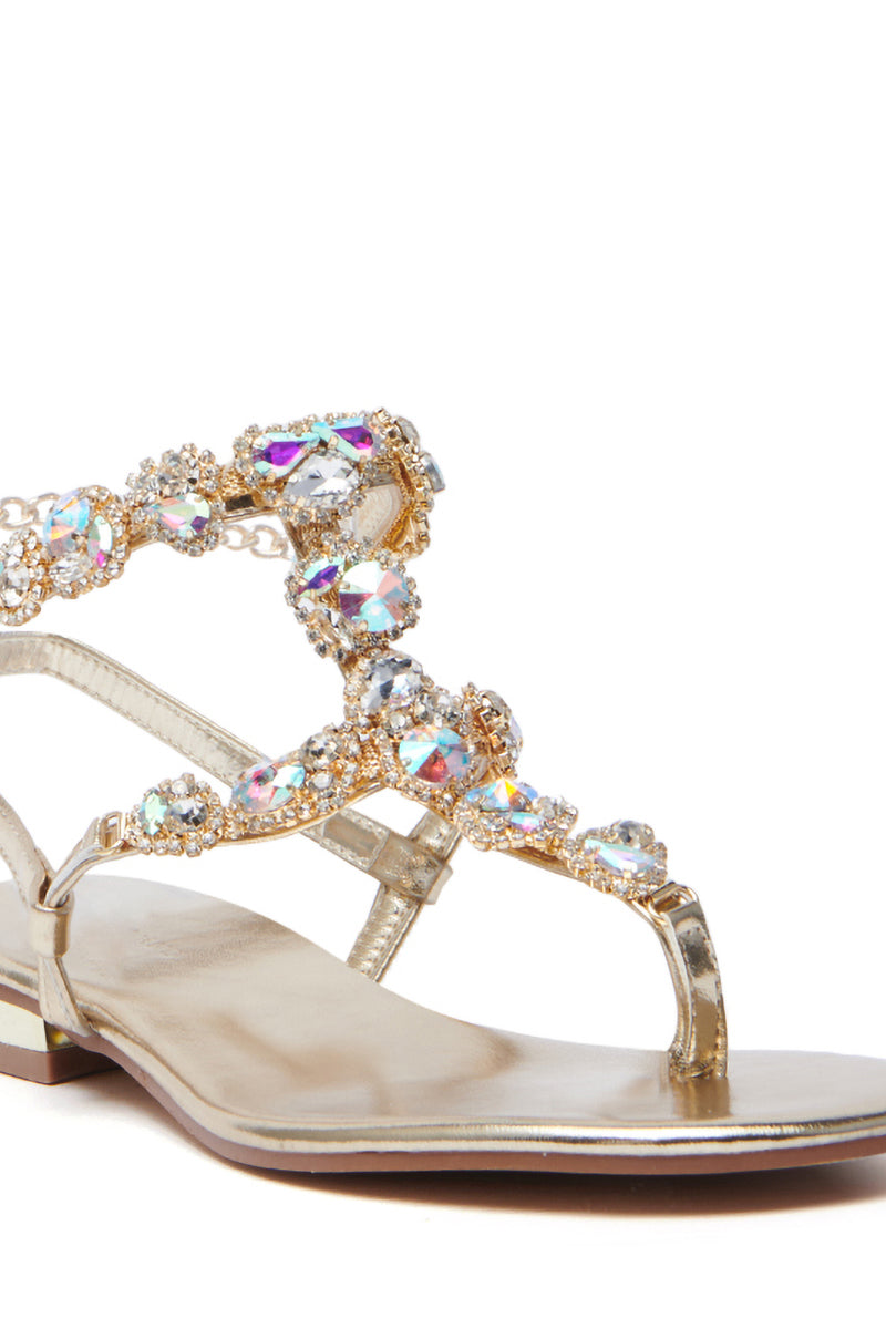 AZALEA WANG MANAIA GOLD EMBELLISHED SANDAL