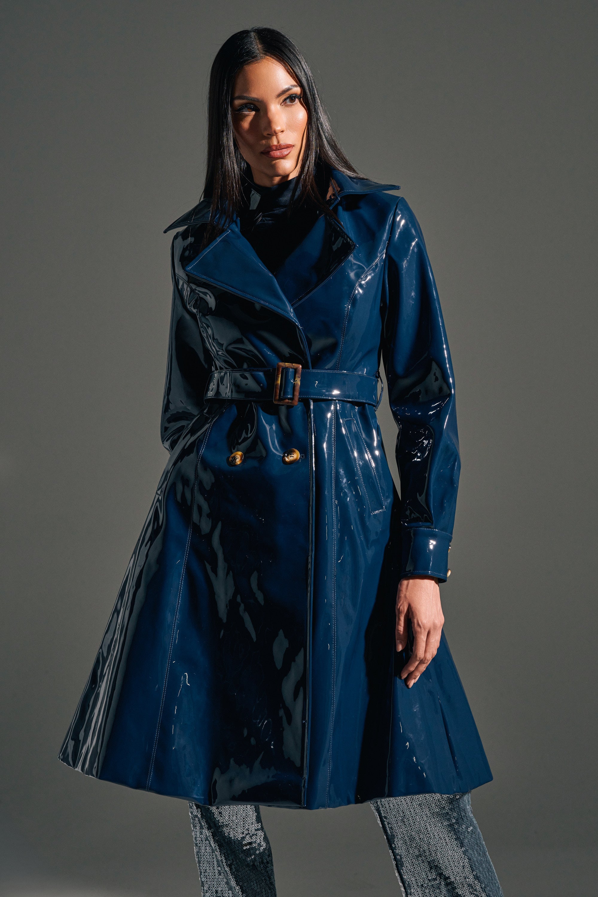 MITICA PATENT TRENCH IN NAVY