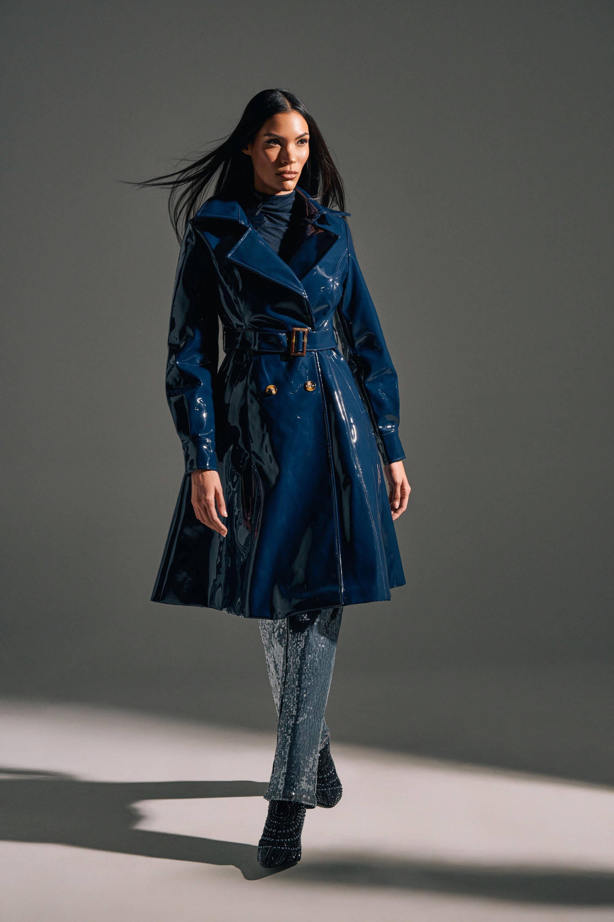 MITICA PATENT TRENCH IN NAVY