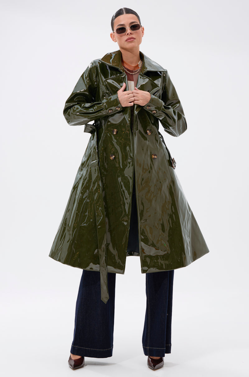 MITICA PATENT TRENCH IN OLIVE