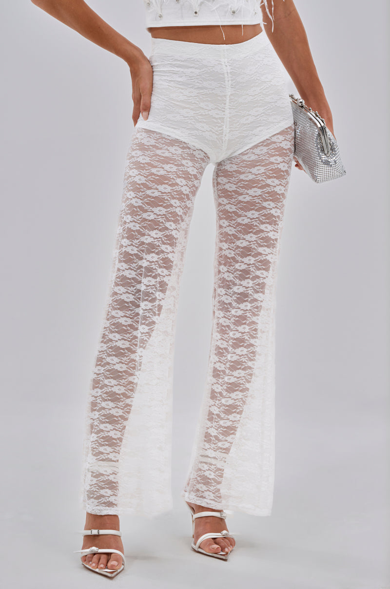 HOT STUFF LACE FLARE LEGGING