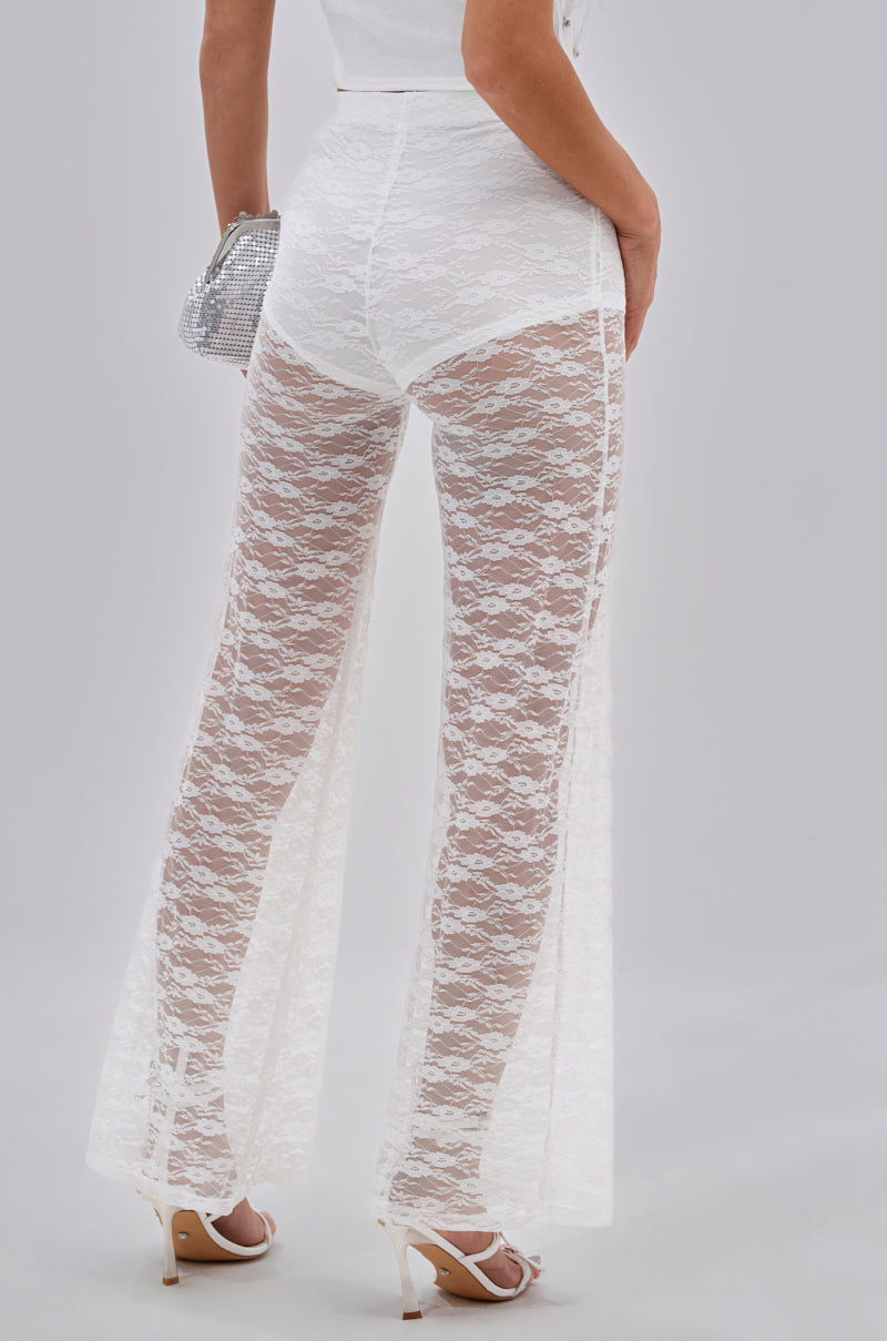 HOT STUFF LACE FLARE LEGGING