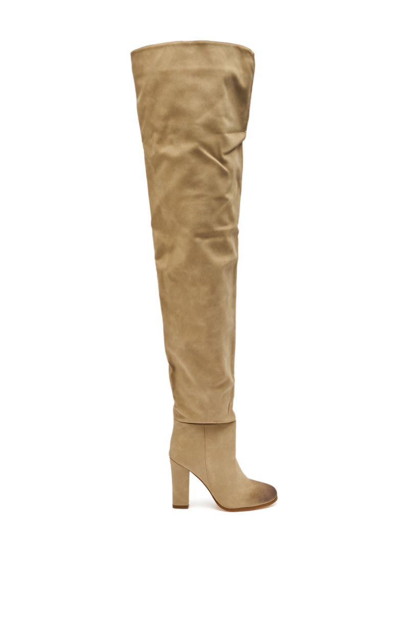 AZALEA WANG NANETTE TAUPE SLOUCHY BOOT